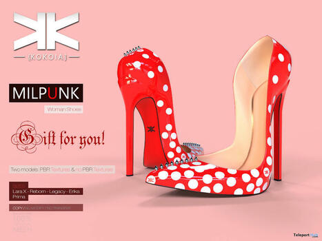 Milpunk Heels September 2025 Group Gift by kokoia | Teleport Hub - Second Life Freebies | Second Life Freebies | Scoop.it