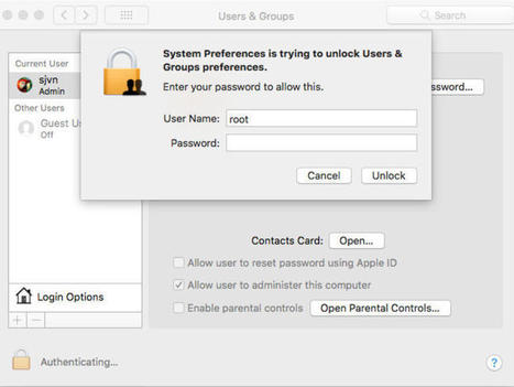 Stupid, stupid MacOS security flaw grants admin access to anyone | #Apple #CyberSecurity #Naivety #Awareness #NobodyIsPerfect  | Apple, Mac, MacOS, iOS4, iPad, iPhone and (in)security... | Scoop.it