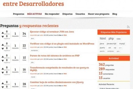 Nueva web de preguntas y respuestas de programación, en español | TIC & Educación | Scoop.it