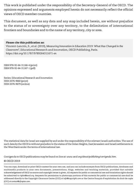 Measuring Innovation in Education 2019 - #OECD report | iGeneration - 21st Century Education (Pedagogy & Digital Innovation) | Scoop.it