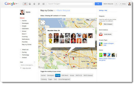 Ver la ubicaci&oacute;n de nuestros c&iacute;rculos de Google+ en un mapa | google + y google apps | Scoop.it