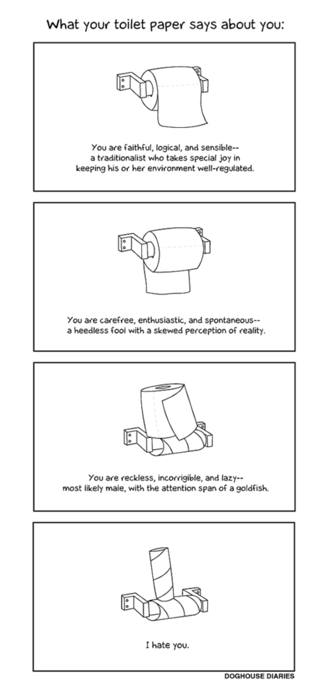 What Your Toilet Paper Says About Your Personality | Bit Rebels | Science News | Scoop.it