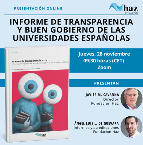 Webinar resultados informe de transparencia de universidades 2024 | Evaluación de Políticas Públicas - Actualidad y noticias | Scoop.it