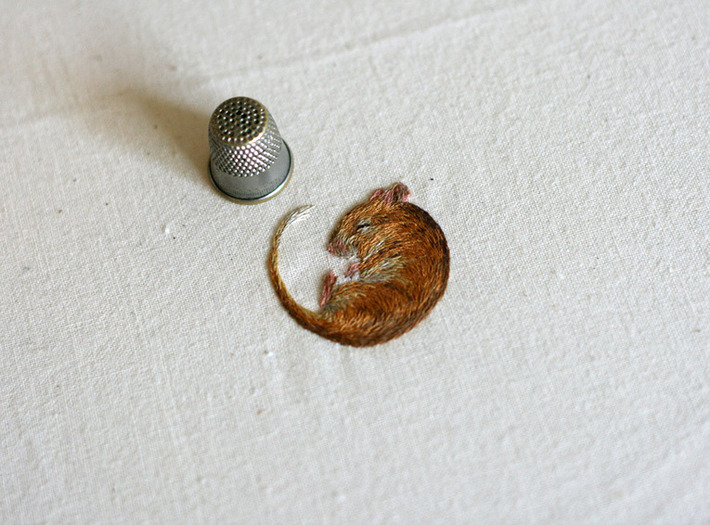 Tiny Embroidered Animals by Chloe Giordano | For Art's Sake-1 | Scoop.it