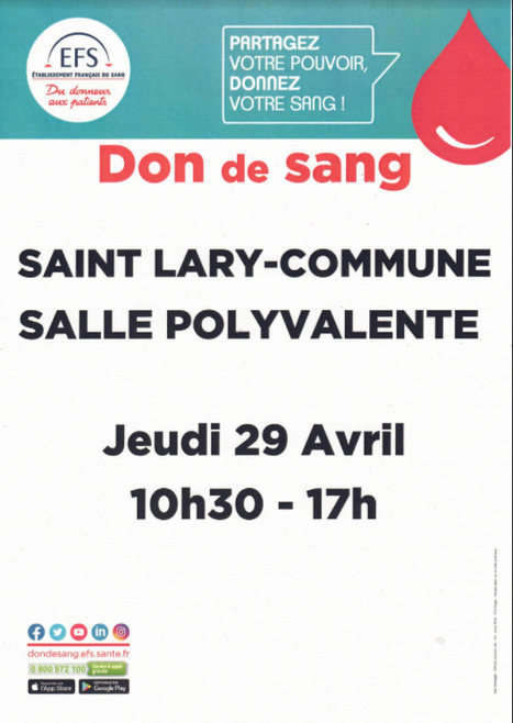 Grand succès pour la collecte de sang organisée aujourd'hui à Saint-Lary Soulan | Vallées d'Aure & Louron - Pyrénées | Scoop.it