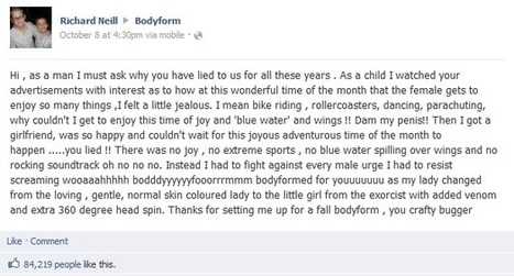 Feminine Hygiene company's hilarious response to Facebook comment accusing them of lying about "Happy Periods" | Shareables | Scoop.it