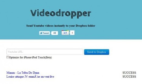T&eacute;l&eacute;charger les vid&eacute;os YouTube dans sa DropBox, Videodropper | Ballajack | Fran&ccedil;ois MAGNAN  Formateur Consultant | Scoop.it