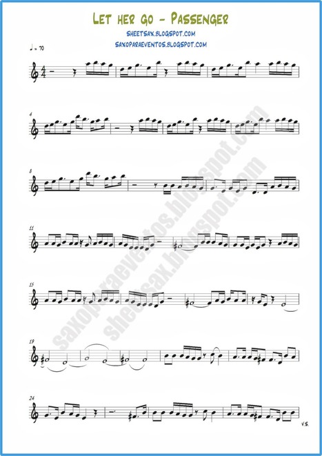 Music Sheet Let It Go Alto Saxophone Sheet Music