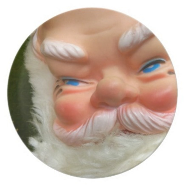 Kitschy Retro Rubber-Faced Masked Santa Plates | Kitsch | Scoop.it