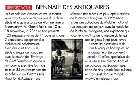 Rendez-vous: Biennale des antiquaires  | La Biennale - Paris | Scoop.it