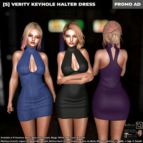 New Release: [S] Verity Keyhole Halter Dress by [satus Inc] | Teleport Hub - Second Life New Releases / Deals | Second Life Freebies | Scoop.it