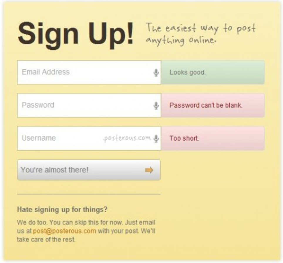 Tips to make Sign up Form more Interactive | WebsiteDesign | Scoop.it