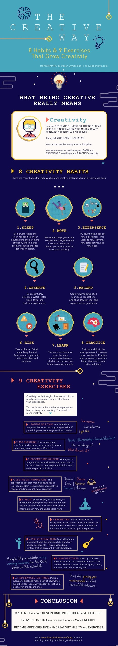 8 Habits & 9 Exercises That Grow Creativity via Oskar Cymerman | iGeneration - 21st Century Education (Pedagogy & Digital Innovation) | Scoop.it