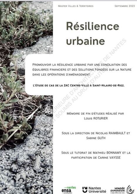 Promouvoir la résilience urbaine par une conciliation des équilibres financiers et des solutions fondées sur la nature dans les opérations d'aménagement : l'étude de cas de la ZAC Centre-ville à Sa... | ESPACES VEGETALISES URBAINS | Scoop.it