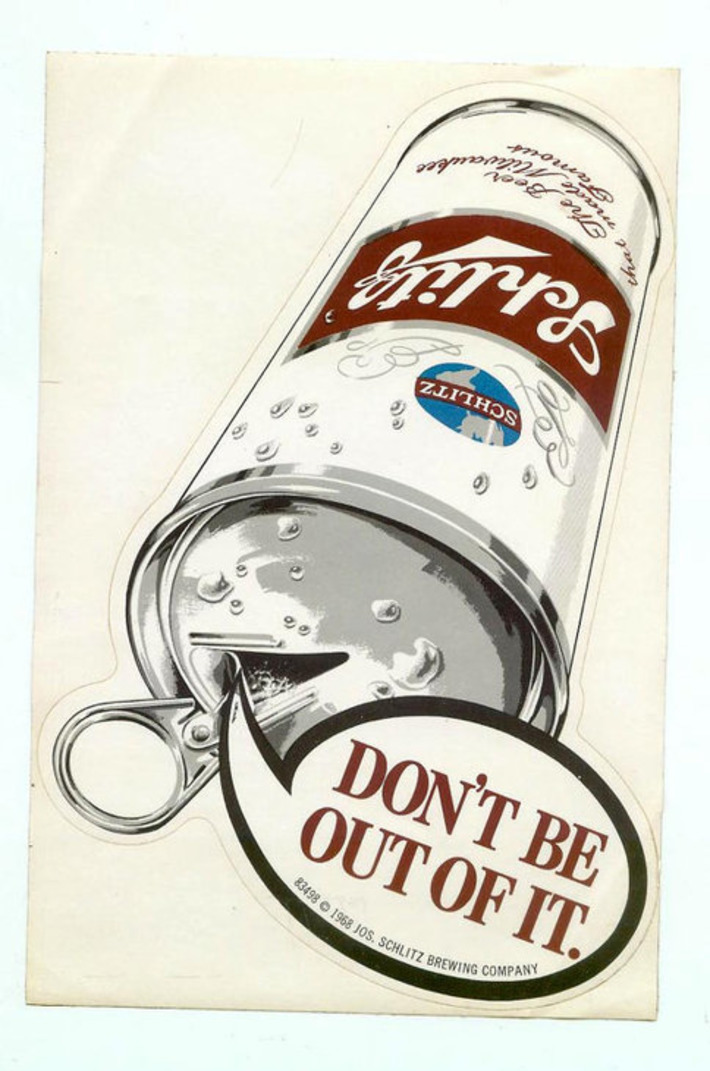 Large Vintage 1968 Schlitz Beer Can Sticker Collectible Beer Advertising Breweriana Unused | Kitsch | Scoop.it