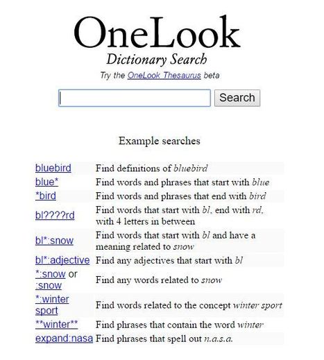OneLook Dictionary Search | 1Uutiset - Lukemisen tähden | Scoop.it