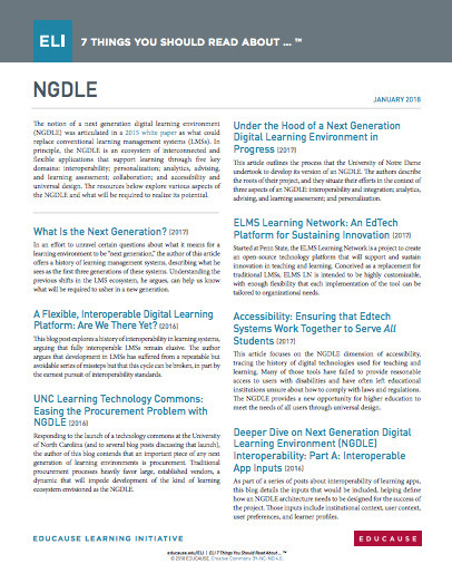 7 Things You Should Read About NGDLE | Digital Learning - beyond eLearning and Blended Learning | Scoop.it