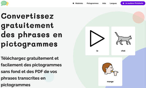 Pictofacile. Créer des pictogrammes à partir d’une phrase – | Education inclusive | Scoop.it