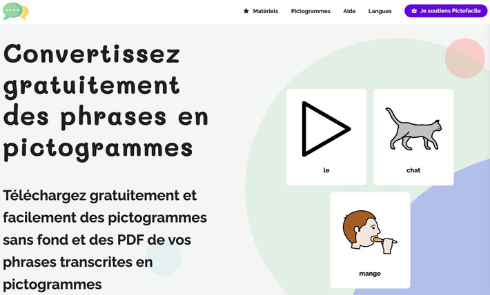 Pictofacile. Créer des pictogrammes à partir d’une phrase – | TIC, TICE et IA mais... en français | Scoop.it