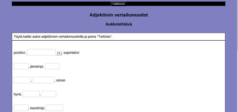 Adjektiivin vertailumuodot | 1Uutiset - Lukemisen t&auml;hden | Scoop.it