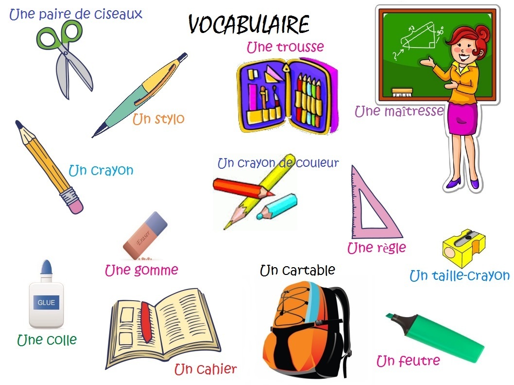 Le vocabulaire de l'école PASSION FLE