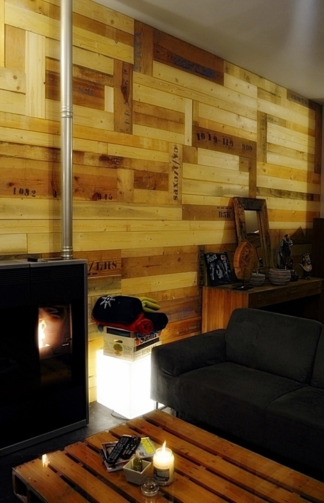 Pallets Wall / Mur en palettes | 1001 Pallets ideas ! | Scoop.it