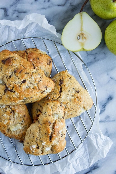 Pink Patisserie: Salted Dark Chocolate Pear Scones | The Chic Chocolate Curator | Scoop.it