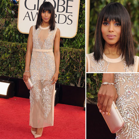 Kerry Washington Shows off Blunt Bangs and Bob At The 2013 Golden Globe Awards | Black Hair Ideas | Scoop.it