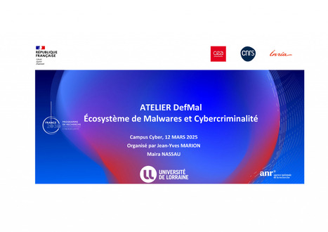 Retour sur l’atelier PEPR Cybersécurité - DefMal : Écosystème de malwares et cybercriminalité | Technology | Scoop.it