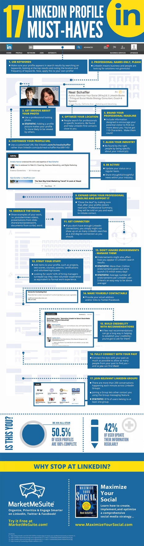 17 trucs indispensables pour votre profil Linkedin #PersonalBranding | L'E-R&eacute;putation | Scoop.it