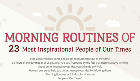 The Morning Routines Of Some of the Most Successful People by Dave LeClair | iGeneration - 21st Century Education (Pedagogy & Digital Innovation) | Scoop.it