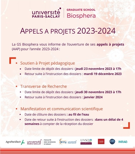 APPELS A PROJETS GS Biosphera - CAMPAGNE 2023-2024 | Plant Sciences | Scoop.it