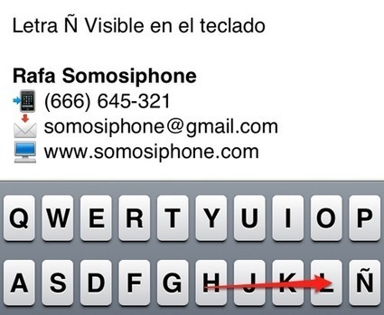 Como tener visible la letra Ñ en el teclado con iOS6 | PERIÓDICOS Y NOTICIAS | Scoop.it