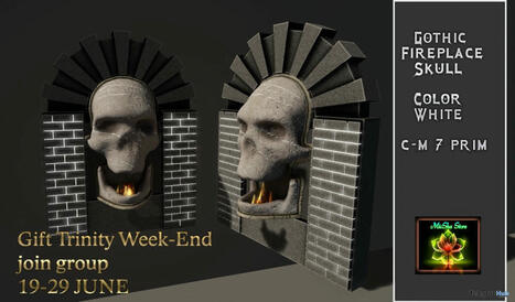 Gothic Skull Fireplace Trinity Weekend Event June 2024 Group Gift by MICSHA | Teleport Hub - Second Life Freebies | Second Life Freebies | Scoop.it