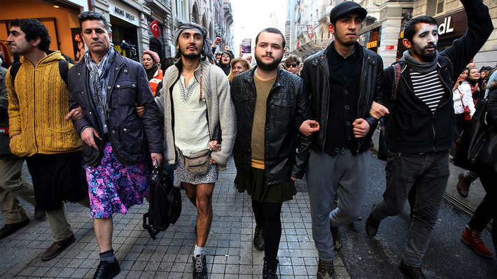 Men in miniskirts take stand for women's rights in Turkey | Dare To Be A Feminist | Scoop.it