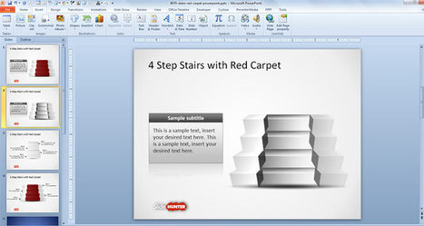 Free 4 Step Stairs & Red Carpet Shapes for PowerPoint | Free Business PowerPoint Templates | Scoop.it