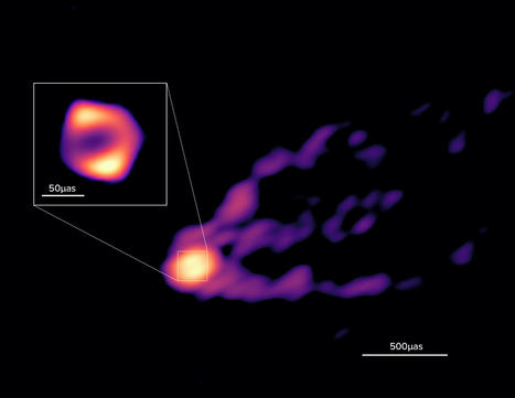 Telescopes image M87's supermassive black hole and massive jet together for the first time | Amazing Science | Scoop.it