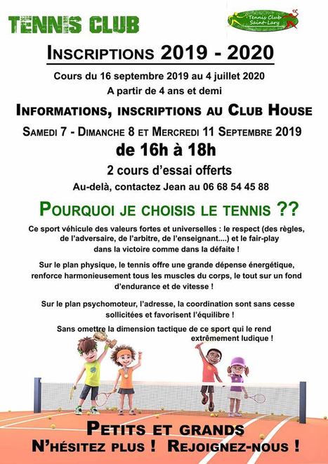 Inscriptions au Tennis Club de Saint-Lary Soulan | Vallées d'Aure & Louron - Pyrénées | Scoop.it