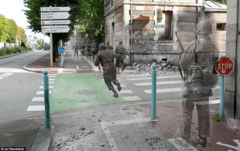Ghosts of war: Artist superimposes World War II photographs on to modern pictures of the same street scenes | Human Interest | Scoop.it