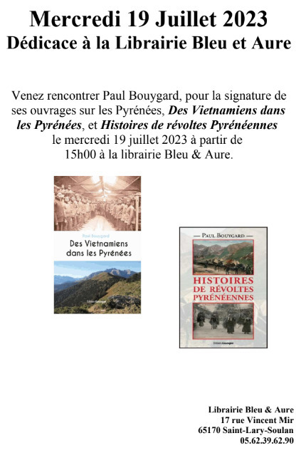 Dédicace de Paul Bouygard à Saint-Lary le 19 juillet | Vallées d'Aure & Louron - Pyrénées | Scoop.it