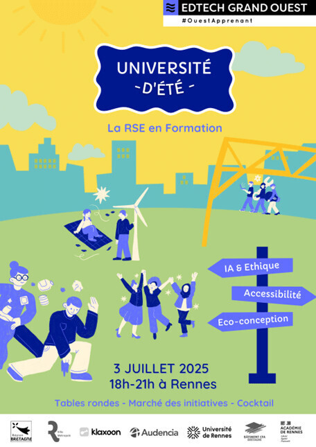 03/07/25 - Rennes - Université d'été d'Edtech Grand Ouest  : Le numérique responsable en formation | Formation : Innovations et EdTech | Scoop.it