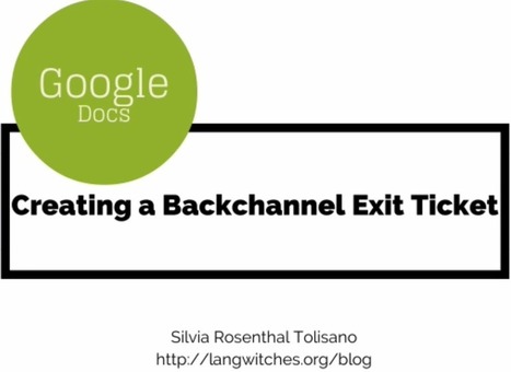 This is How to Use Google Docs to Create Backchannels and Exit Tickets | iGeneration - 21st Century Education (Pedagogy & Digital Innovation) | Scoop.it