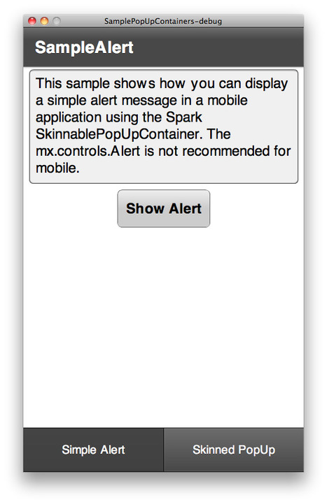 Flex 4.5 Mobile Development – Alert PopUp and other Skinnable PopUps (with source code) | Devgirl's Weblog | Everything about Flash | Scoop.it
