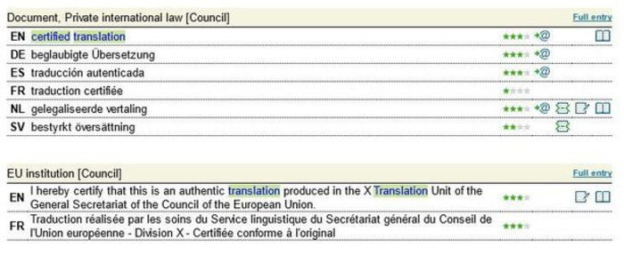 (MULTI) - IATE term of the week: certified translation | TermCoord | Glossarissimo! | Scoop.it