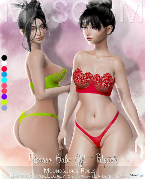 Picasso Babe Bralette & Panties February 2023 Group Gift by Masoom | Teleport Hub - Second Life Freebies | Second Life Freebies | Scoop.it
