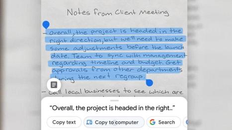 Google Lens Can Quickly Copy-Paste Handwritten Notes Between Devices via Matthew Humphries  | Education 2.0 & 3.0 | Scoop.it