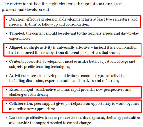 The Eight Components Of Great Professional Development | ICT | eLeadership | eSkills | 21st Century Learning and Teaching | Scoop.it