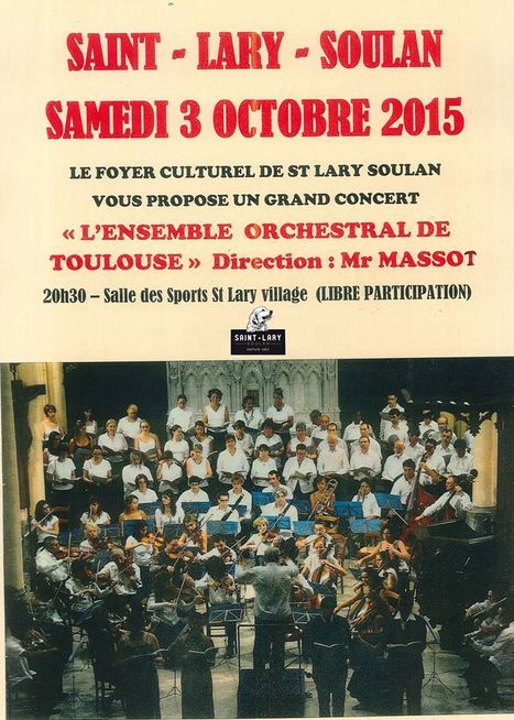 L'Ensemble Orchestral de Toulouse à Saint-Lary le 3 octobre | Vallées d'Aure & Louron - Pyrénées | Scoop.it