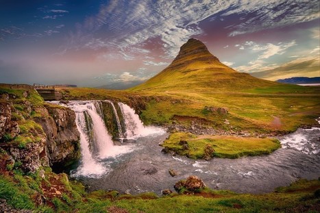 Nature Mountains River Waterfall Landscape