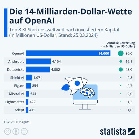 Infografik: In welche KI-Startups wurde am meisten investiert? | Statista | eTourism Trends and News | Scoop.it